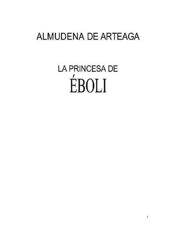 La princesa Éboli de Almudena de Arteaga, portada del libro