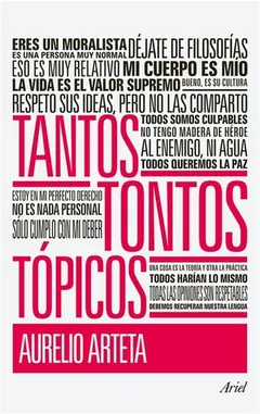 Tantos tontos tópicos de Aurelio Arteta, portada del libro
