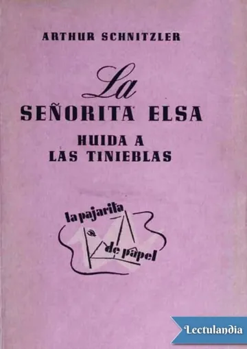 La señorita Elsa & Huida a las tinieblas de Arthur Schnitzler, portada del libro