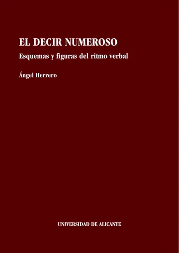 El decir numeroso. Esquemas y figur de Angel Herrero, portada del libro