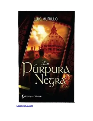 La Púrpura Negra de Luis Murillo, portada del libro