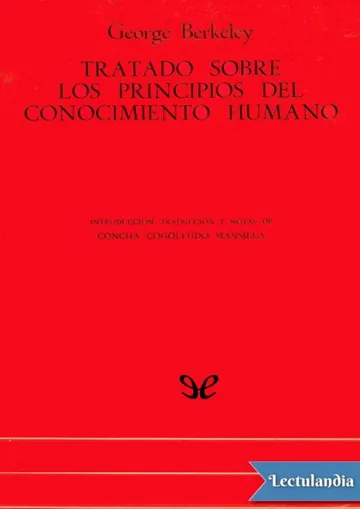 Tratado sobre los principios del conocimiento humano de George Berkeley, portada del libro