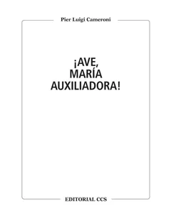 ¡Ave, María Auxiliadora! (Cuadernos de María Auxiliadora) - Pier Luigi Cameroni