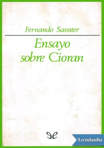 Ensayo sobre Cioran de Fernando Savater, portada del libro
