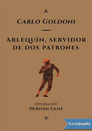 Arlequín, servidor de dos patrones de Carlo Goldoni, portada del libro