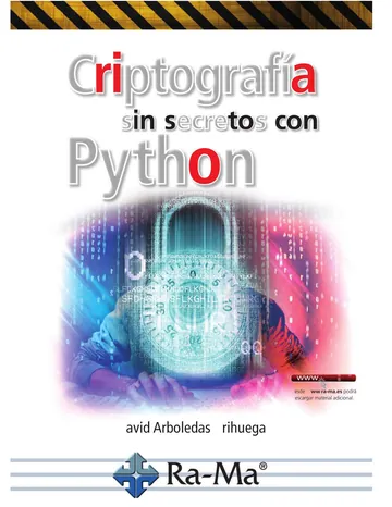 Criptografía sin secretos con Python de David Arboledas Brihuega, portada del libro