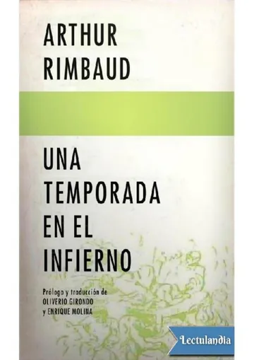 Una temporada en el infierno de Arthur Rimbaud, portada del libro