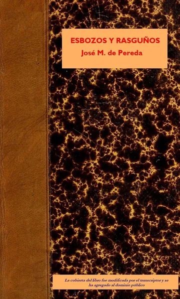 Esbozos y rasguños de José María de Pereda, portada del libro