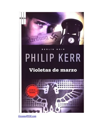 Violetas De Marzo de Philip Kerr, portada del libro