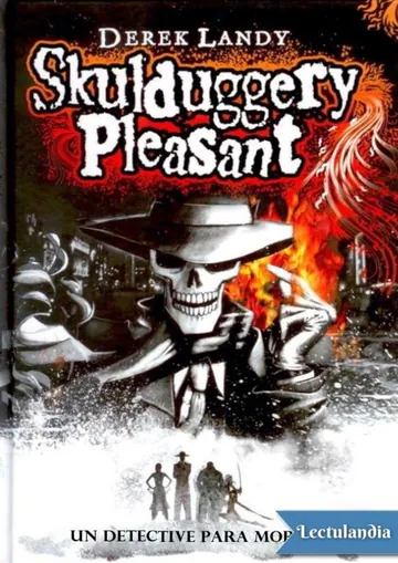 Skulduggery Pleasant de Derek Landy, portada del libro