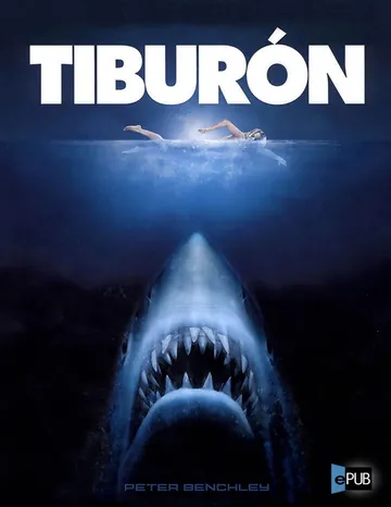 Tiburón de Peter Benchley, portada del libro