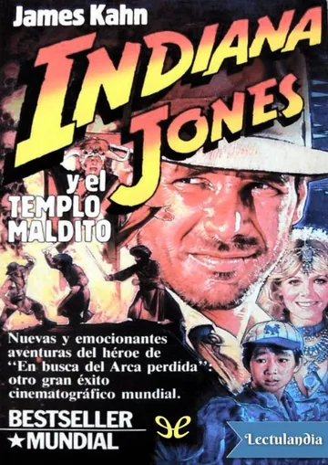 Indiana Jones y el templo maldito de James Kahn, portada del libro
