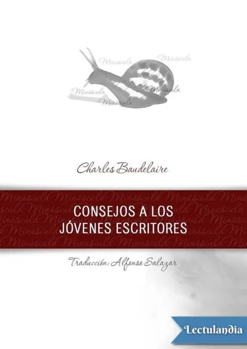 Consejos a los jóvenes escritores de Charles Baudelaire, portada del libro