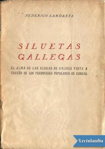 Siluetas gallegas de Federico Landaeta, portada del libro
