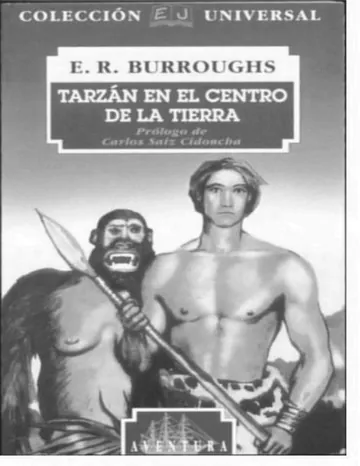 Tarzan en el Centro de la Tierra de Edgar Rice Burroughs, portada del libro