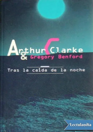 Tras la caída de la noche de Arthur C. Clarke, portada del libro