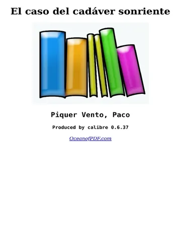 El caso del cadáver sonriente de Paco Piquer Vento, portada del libro