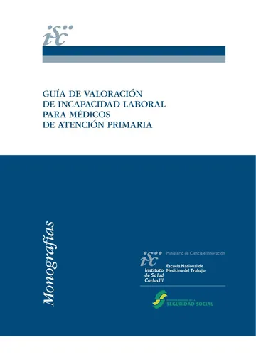 Guia de valoracion de incapacidad l de Agencia Estatal Boletin Oficial del, portada del libro