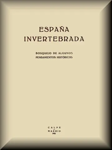 España invertebrada de Jose Ortega y Gasset, portada del libro