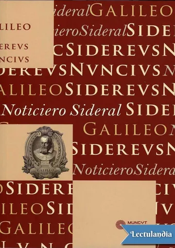 Mensajero sideral de Galielo Galilei, portada del libro