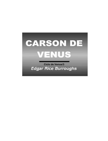 Carson de Venus de Edgar Rice Burroughs, portada del libro