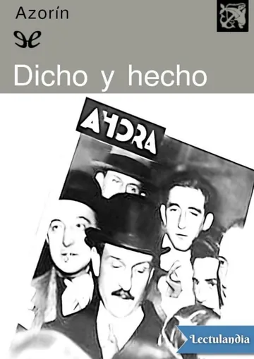 Dicho y hecho de Azorín, portada del libro