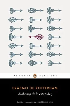 Alabanza de la estupidez de Desiderius Erasmus, portada del libro