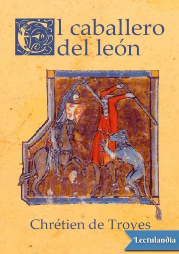 El caballero del león de Chrétien de Troyes, portada del libro