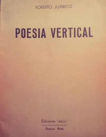 Poesia Vertical de Roberto Juarroz, portada del libro