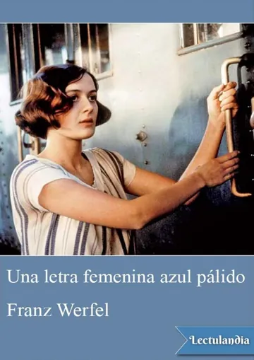 Una letra femenina azul pálido de Franz Werfel, portada del libro