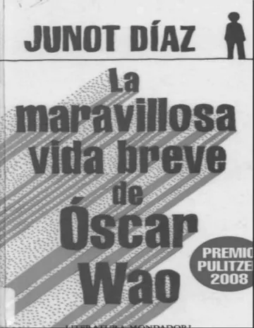 La maravillosa vida breve de Óscar Wao de Junot Diaz, portada del libro
