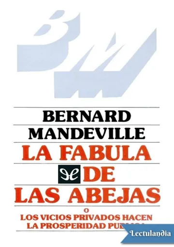 La fábula de las abejas de Bernard Mandeville, portada del libro