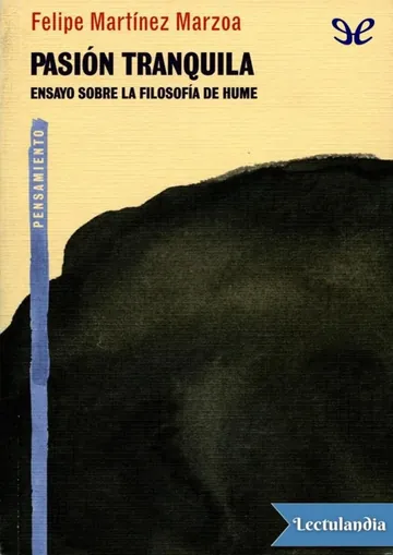 Pasión tranquila de Felipe Martínez Marzoa, portada del libro