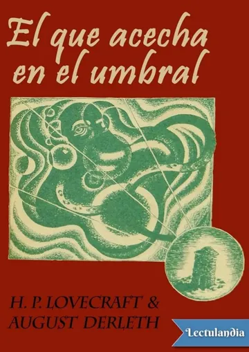 El que acecha en el umbral de H. P. Lovecraft, portada del libro