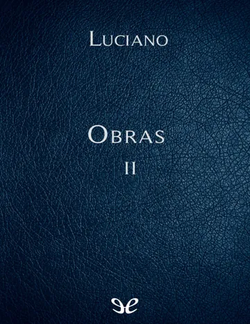 Obras II de Luciano de Samósata, portada del libro