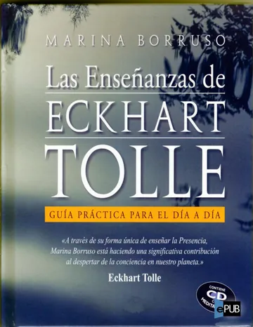 Las Enseñanzas de Eckhart Tolle de Marina Borruso, portada del libro
