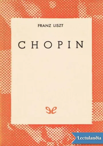 Chopin de Franz Liszt, portada del libro