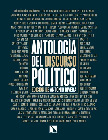 Antología del discurso político de Antonio Rivera, portada del libro