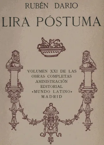 Lira Póstuma de Rubén Darío, portada del libro