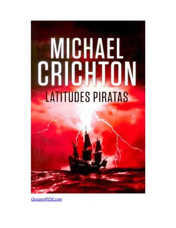 Latitudes piratas de Michael Crichton, portada del libro