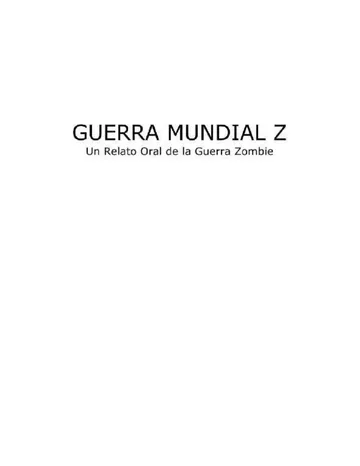 Guerra Mundial Z de Max Brooks, portada del libro