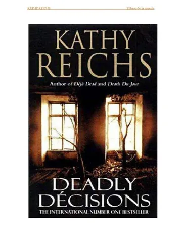 El beso de la muerte de Kathy Reich, portada del libro
