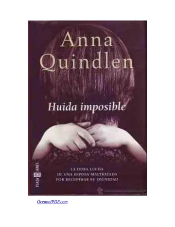 Huida imposible de Anna Quindlen, portada del libro