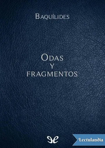 Odas y fragmentos de Baquílides, portada del libro