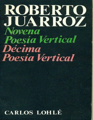 Décima Poesía Vertical de Roberto Juarroz, portada del libro