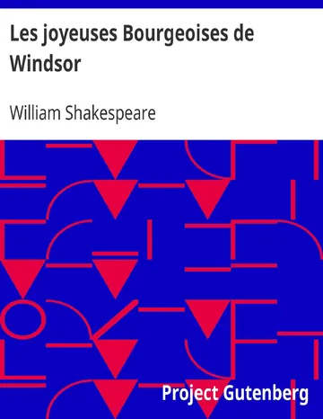 Les joyeuses Bourgeoises de Windsor de William Shakespeare, couverture du livre