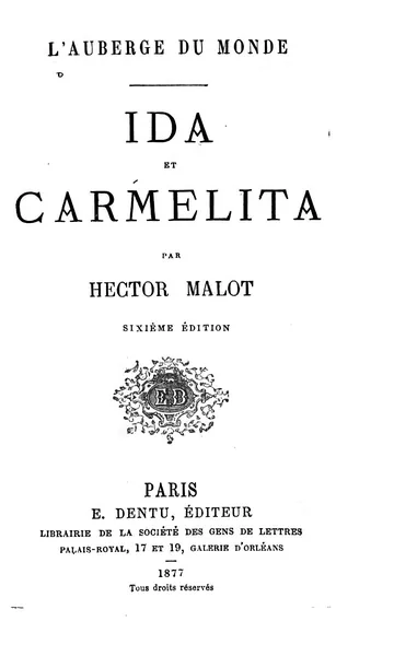 Ida et Carmelita d’Hector Malot, couverture du livre