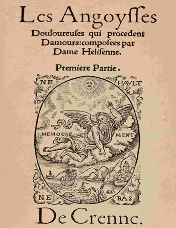 Les angoysses douloureuses qui procedent damours d’Hélisenne de Crenne, couverture du livre