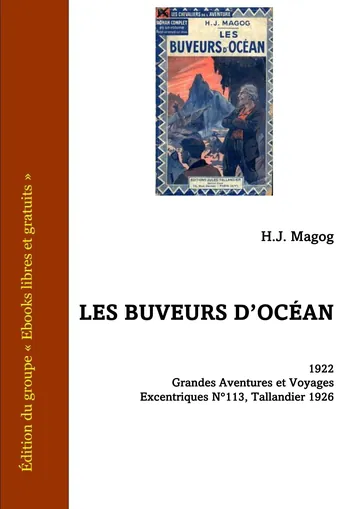 Les Buveurs d'océan d’H. J. Magog, couverture du livre
