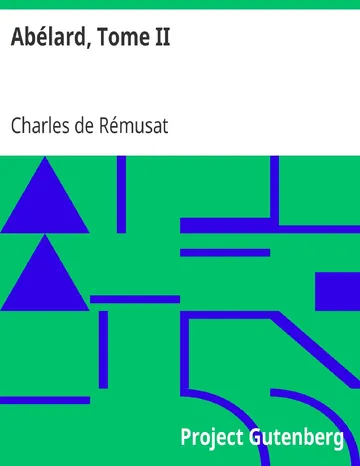 Abélard, Tome II de Charles de Rémusat, couverture du livre